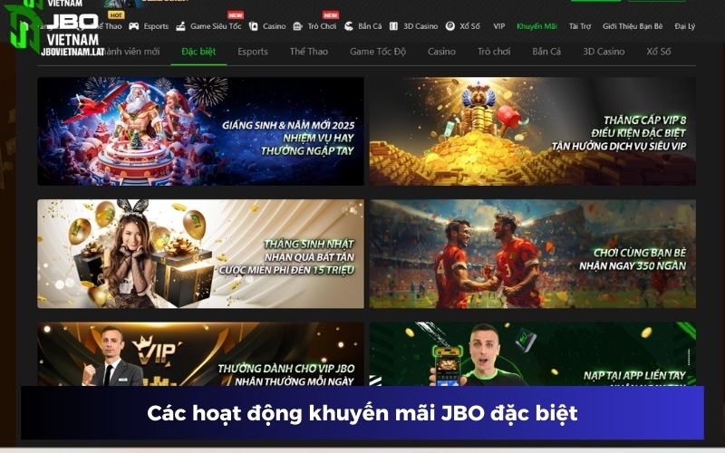 Những chương trình khuyến mãi đặc biệt của JBO